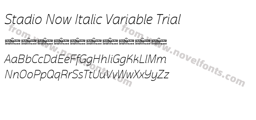 Stadio Now Italic Variable TrialPreview