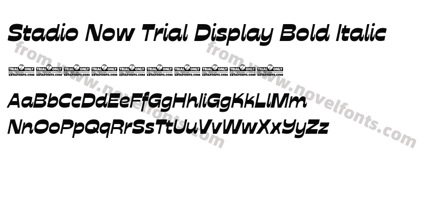 Stadio Now Trial Display Bold ItalicPreview
