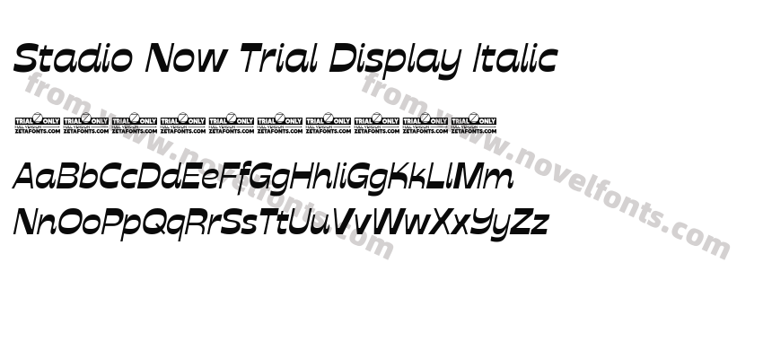 Stadio Now Trial Display ItalicPreview