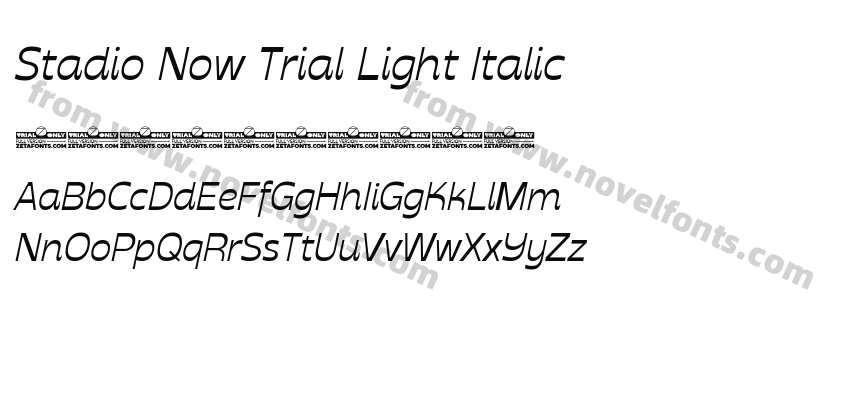 Stadio Now Trial Light ItalicPreview