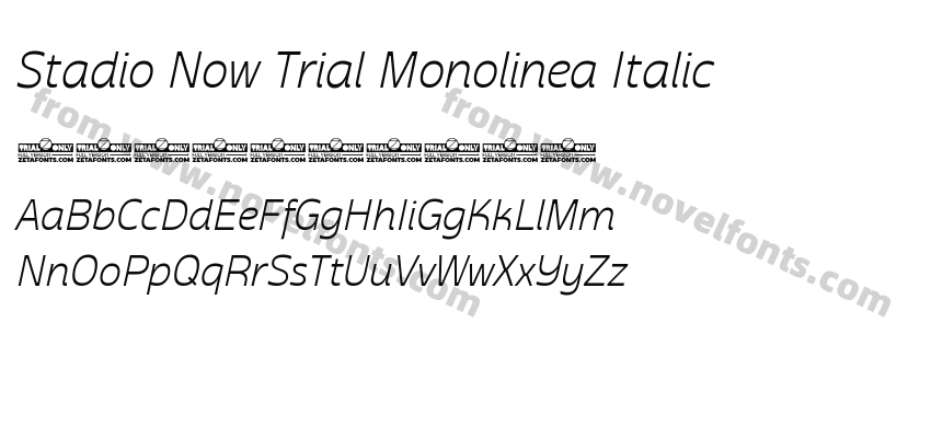 Stadio Now Trial Monolinea ItalicPreview