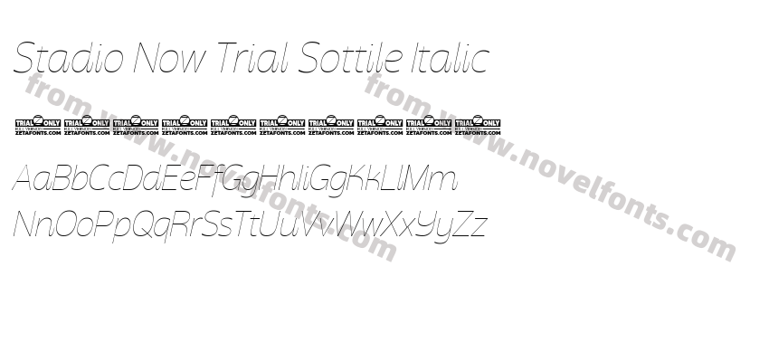 Stadio Now Trial Sottile ItalicPreview