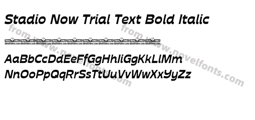 Stadio Now Trial Text Bold ItalicPreview