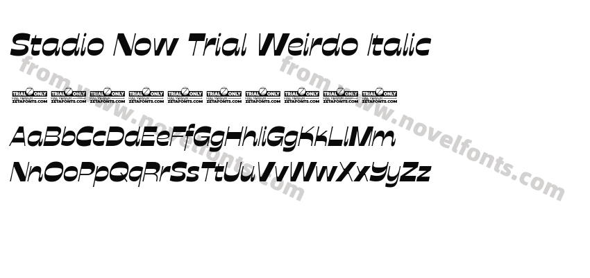 Stadio Now Trial Weirdo ItalicPreview
