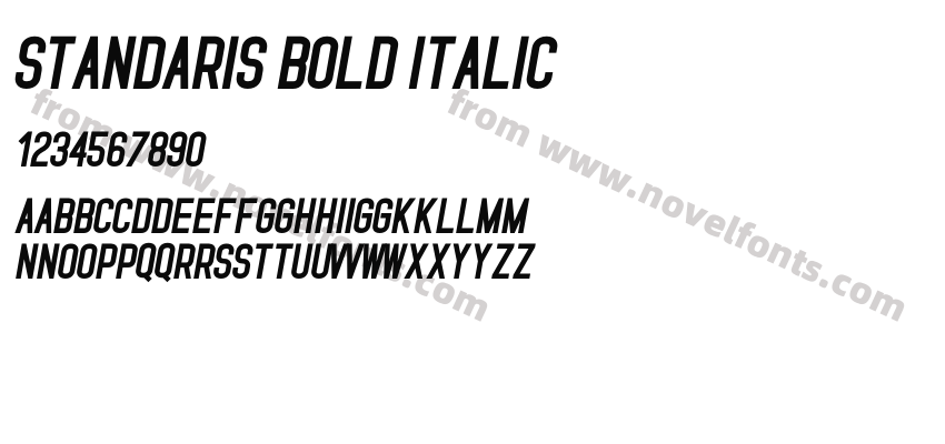 Standaris Bold ItalicPreview