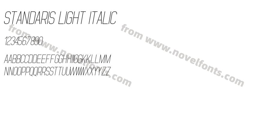 Standaris Light ItalicPreview