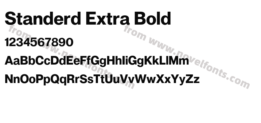 Standerd Extra BoldPreview