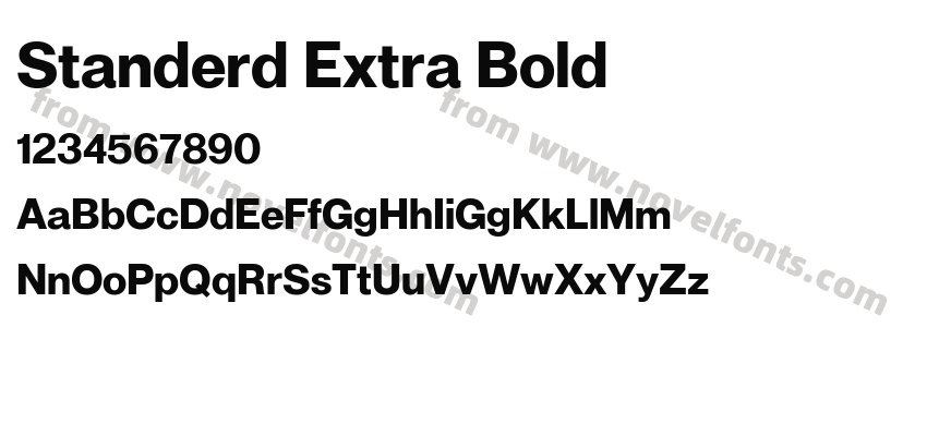 Standerd Extra BoldPreview