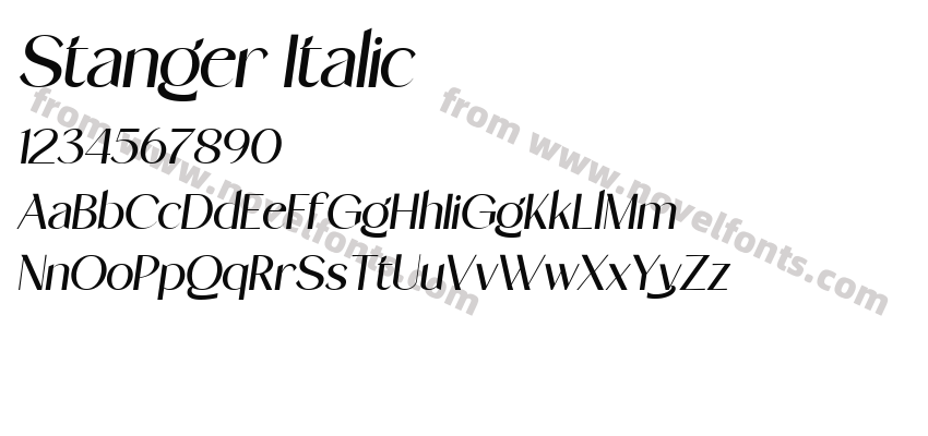 Stanger ItalicPreview