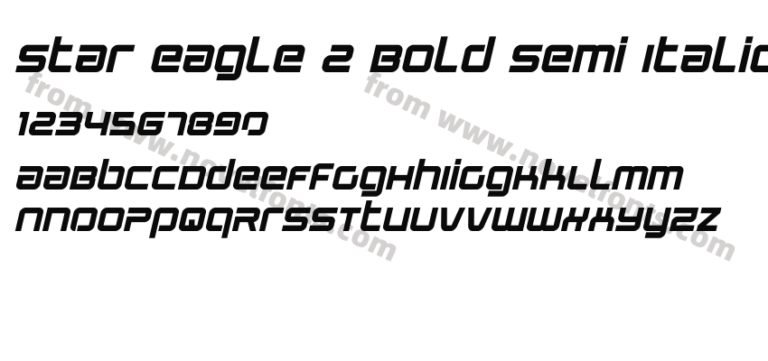 Star Eagle 2 Bold Semi ItalicPreview
