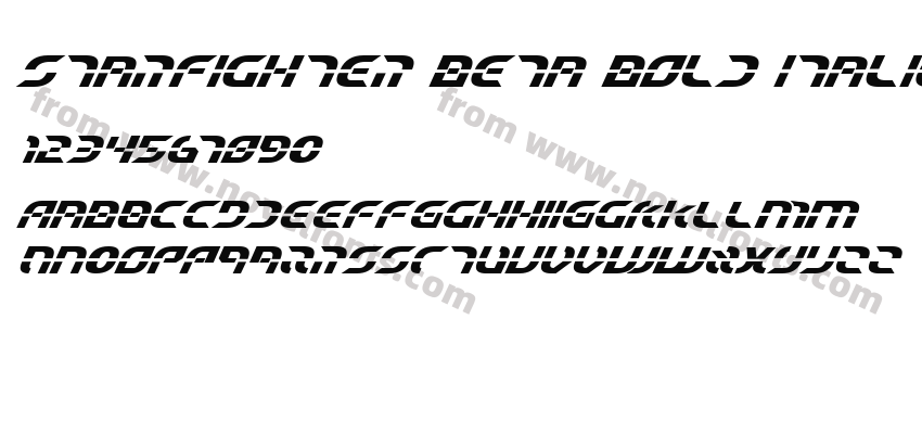 Starfighter Beta Bold ItalicPreview