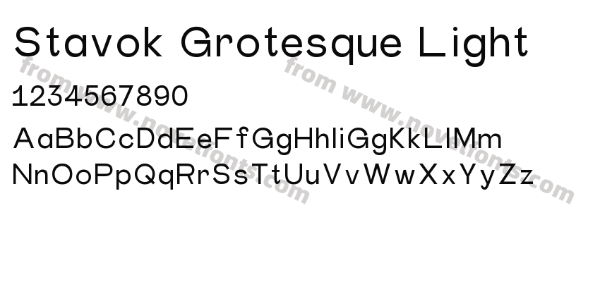 Stavok Grotesque LightPreview