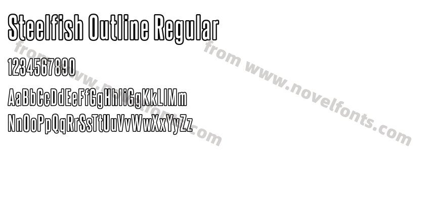 Steelfish Outline RegularPreview