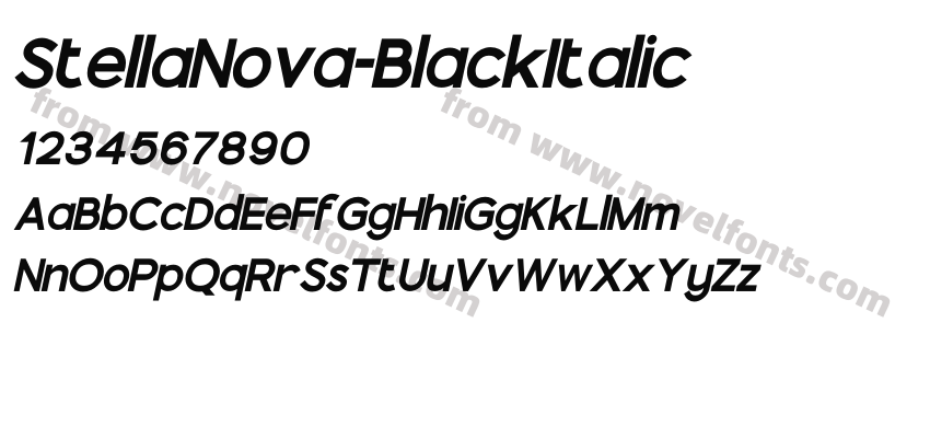 StellaNova-BlackItalicPreview