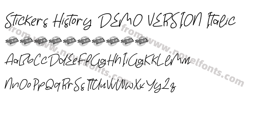 Stickers History DEMO VERSION ItalicPreview