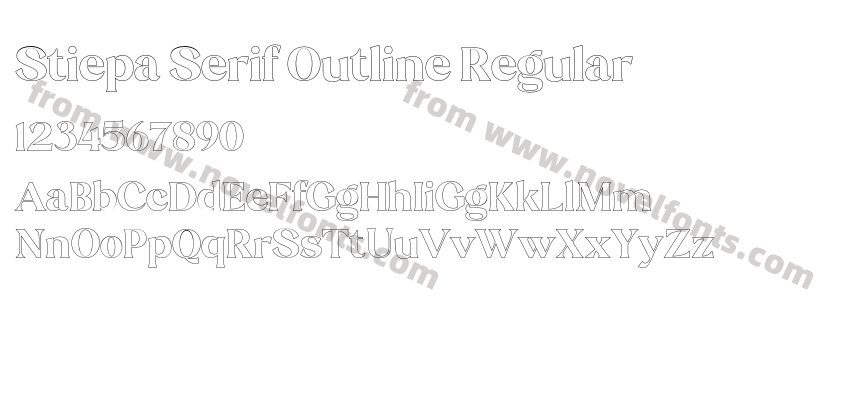 Stiepa Serif Outline RegularPreview