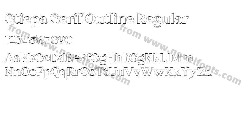 Stiepa Serif Outline RegularPreview