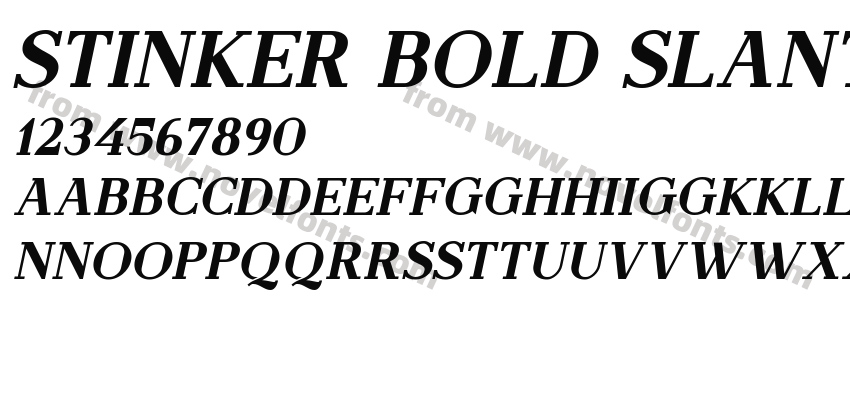 Stinker Bold SlantPreview