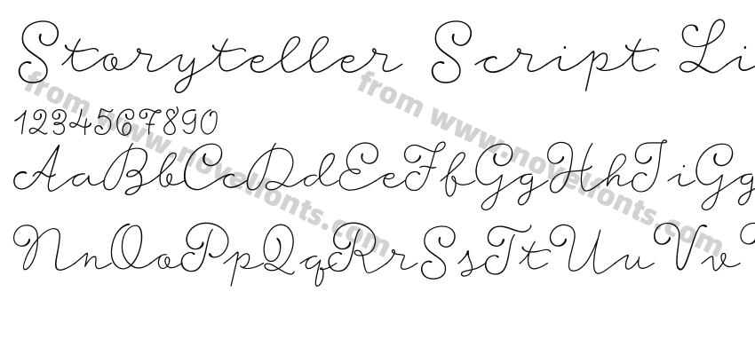 Storyteller Script Light RegularPreview