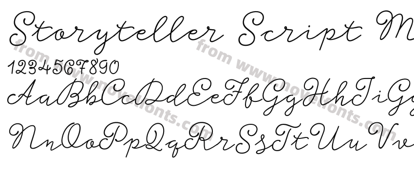 Storyteller Script Medium ItalicPreview