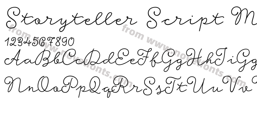 Storyteller Script Medium RegularPreview