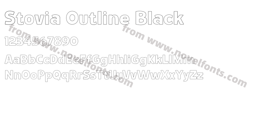 Stovia Outline BlackPreview