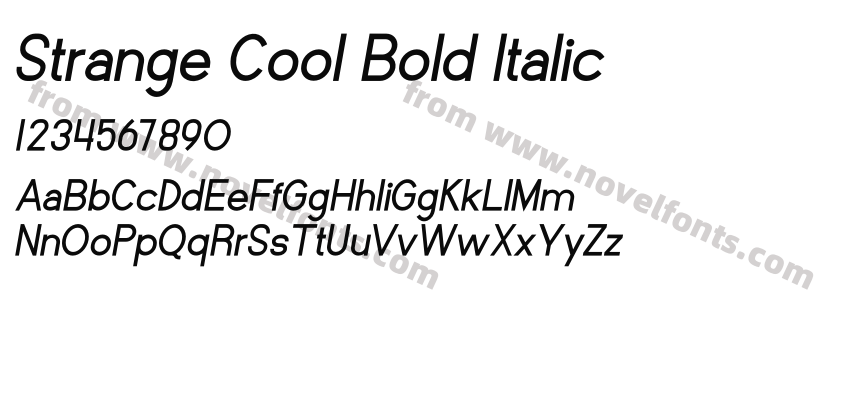 Strange Cool Bold ItalicPreview
