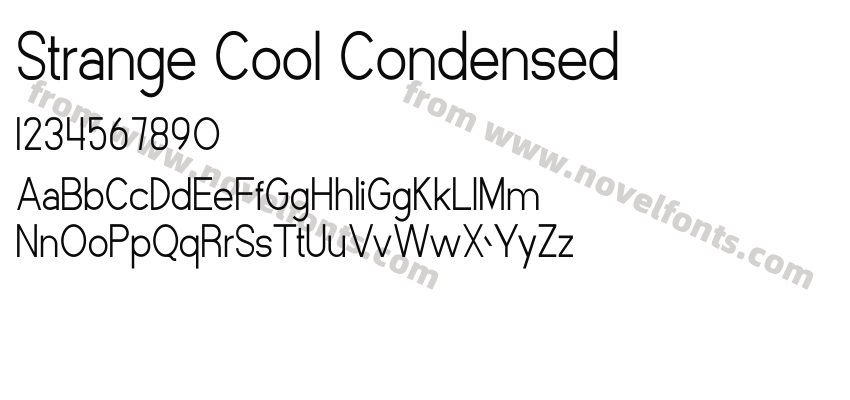 Strange Cool CondensedPreview