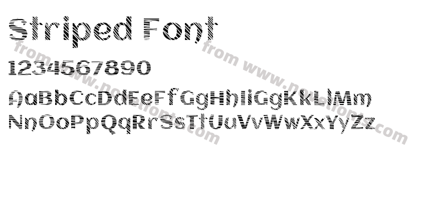 Striped FontPreview