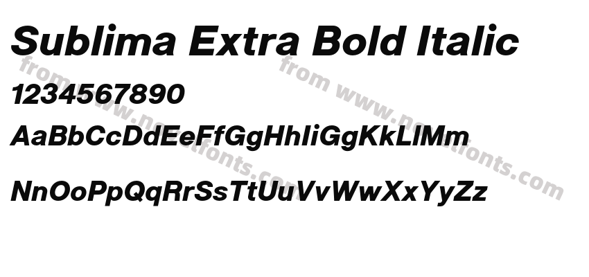 Sublima Extra Bold ItalicPreview