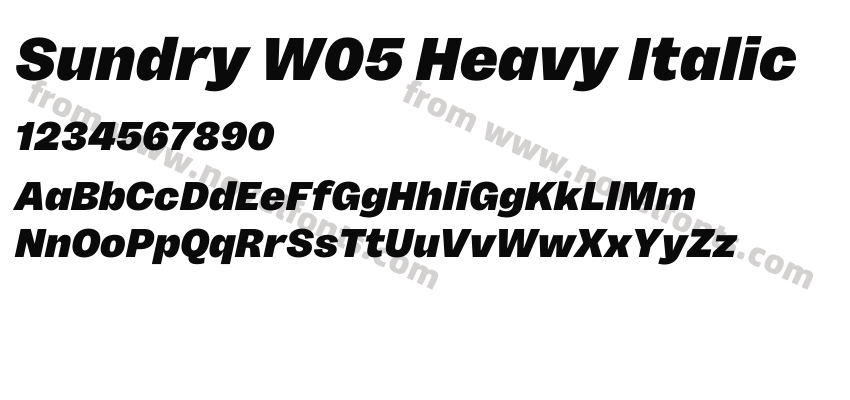 Sundry W05 Heavy ItalicPreview