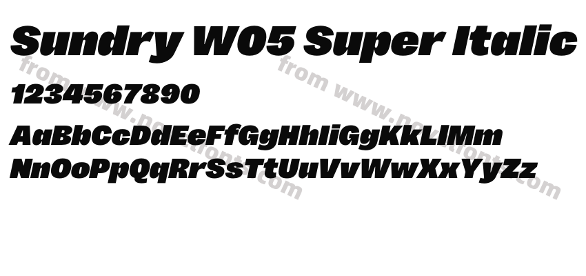 Sundry W05 Super ItalicPreview