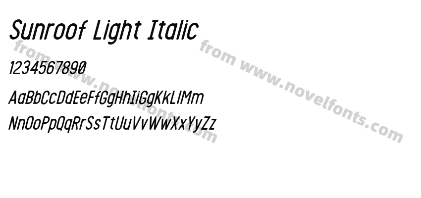 Sunroof Light ItalicPreview