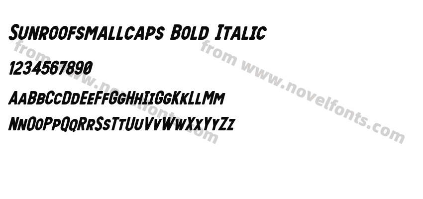 Sunroofsmallcaps Bold ItalicPreview