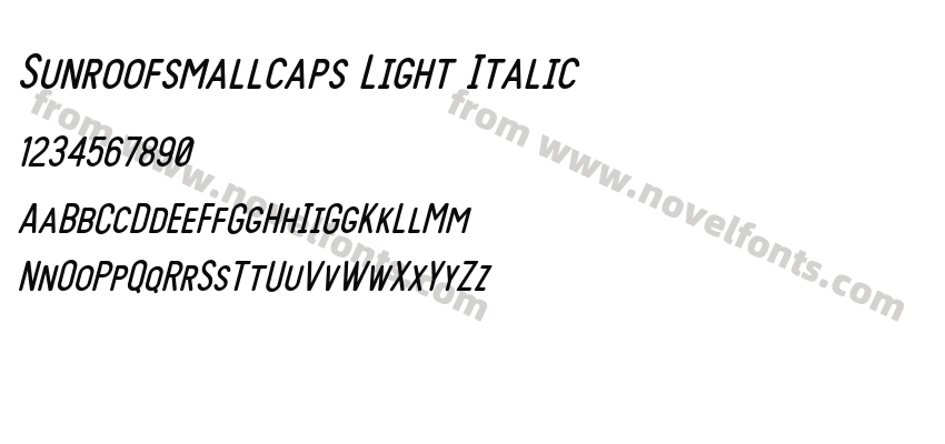 Sunroofsmallcaps Light ItalicPreview