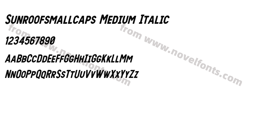 Sunroofsmallcaps Medium ItalicPreview