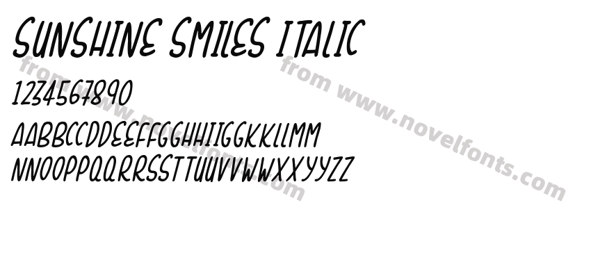 Sunshine Smiles ItalicPreview