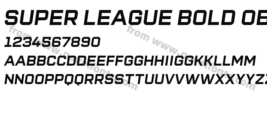 Super League Bold ObliquePreview