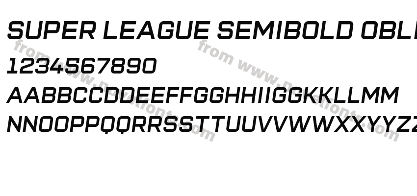Super League Semibold ObliquePreview