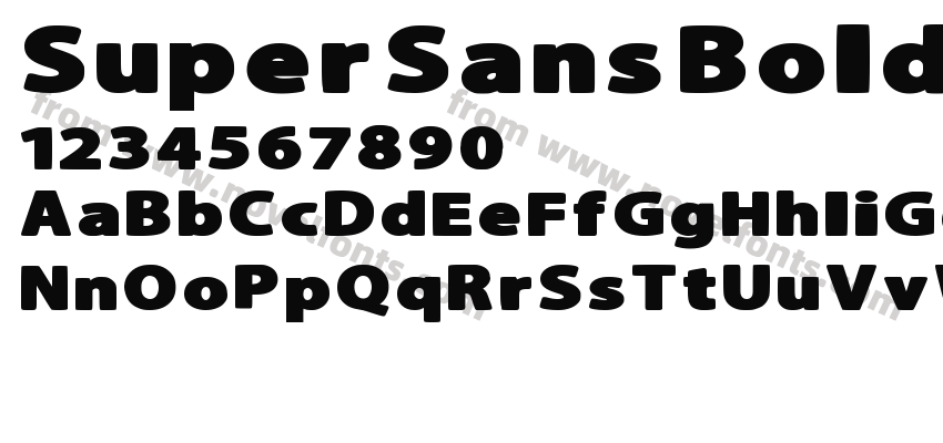 Super Sans Bold ExpandedPreview