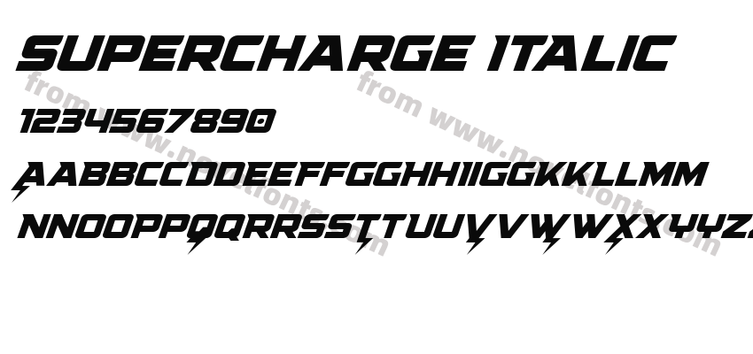 Supercharge ItalicPreview