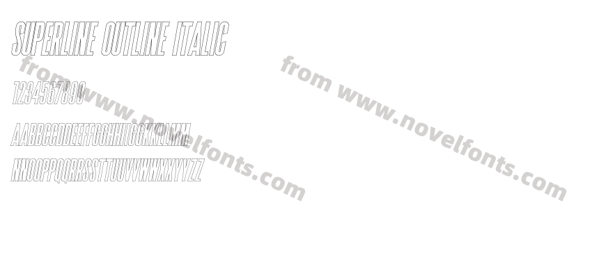 Superline Outline ItalicPreview