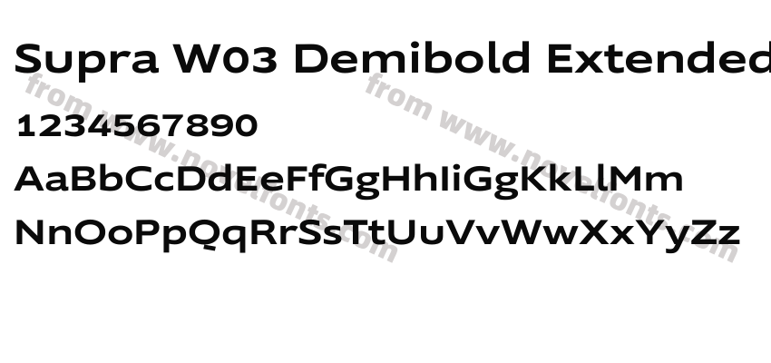 Supra W03 Demibold ExtendedPreview
