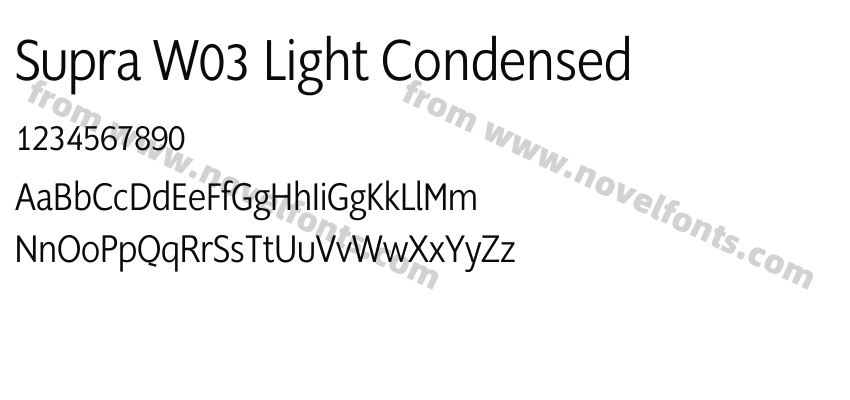 Supra W03 Light CondensedPreview