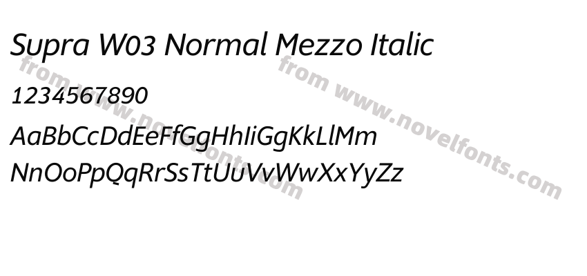 Supra W03 Normal Mezzo ItalicPreview