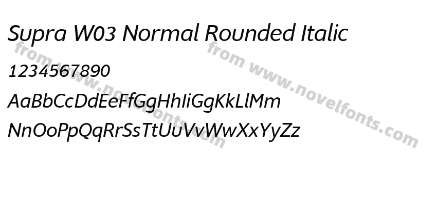 Supra W03 Normal Rounded ItalicPreview