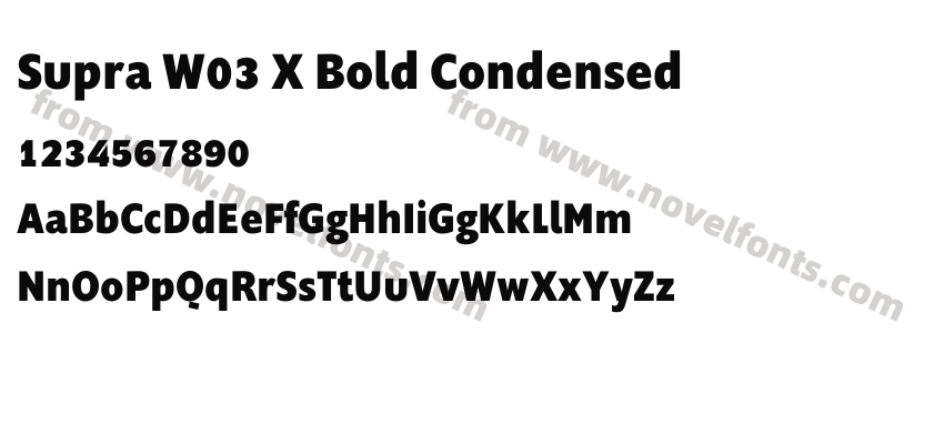 Supra W03 X Bold CondensedPreview