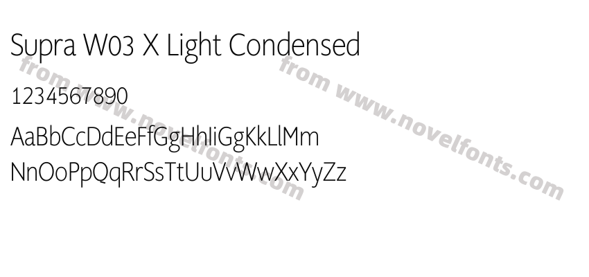 Supra W03 X Light CondensedPreview