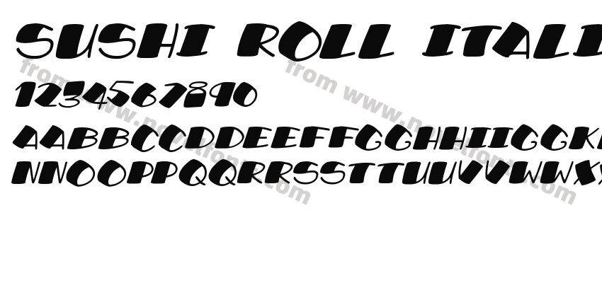 Sushi Roll ItalicPreview
