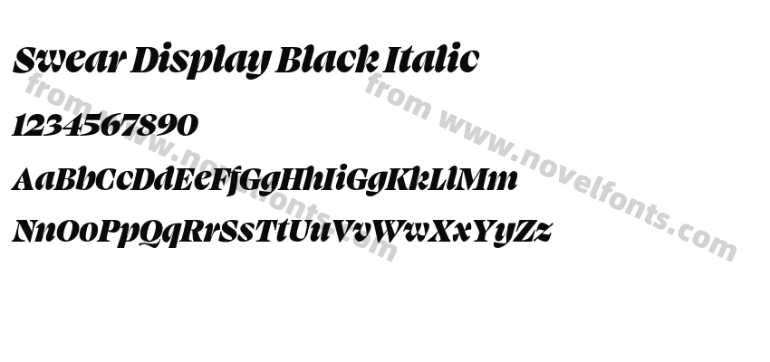 Swear Display Black ItalicPreview